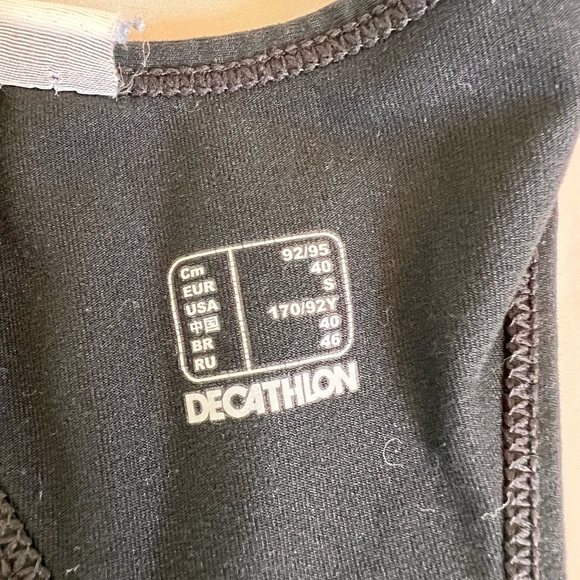DOMYOS exercise tank top black Decathalon - Picture 2 of 2
